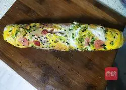 Illustration of how to make tomato egg rolls 14