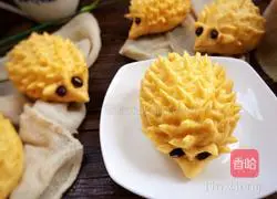 Illustration of how to make little hedgehog steamed buns 12