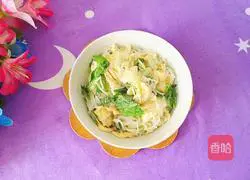 Kuaishou Green Vegetable and Egg Noodles Illustration of practice 14