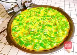Illustration of oil-free green pepper egg pancake 12