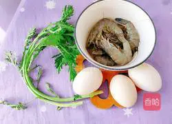 Illustration of how to make shrimp and egg custard 1