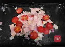 Illustration of how to make bacon and tomato pasta 3