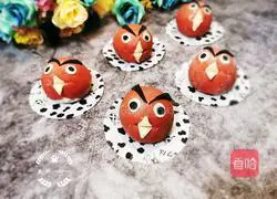 Angry Birds Bean Paste Bun Recipe Illustration 12