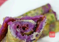 Purple Sweet Potato Egg Pancake Recipe Illustration 14