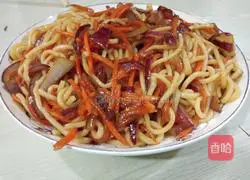 Illustration of how to make vegetarian fried noodles 8
