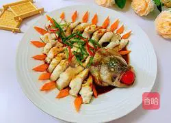 Illustration of how to make steamed seabass 12