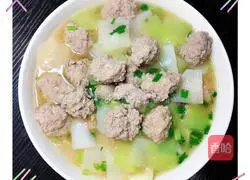 Illustration of how to make jade meatball soup 8