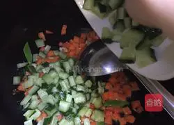 Illustration of how to make omurice rice 8