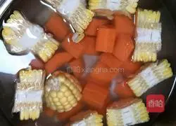 Carrot, corn and meatball soup recipe 1