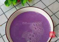 Illustration of how to make yam and purple sweet potato milk 6