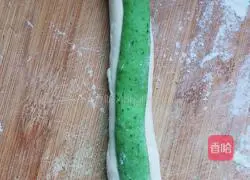 Illustration of how to make green dumplings 3