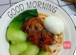 Illustration of how to make beef noodles 9