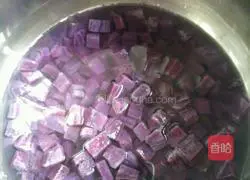 Illustration of how to make purple sweet potato and sago 14