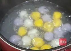 Illustration of how to make matcha milk glutinous rice balls 3