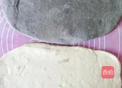 Illustration of how to make black sesame butterfly steamed buns 8