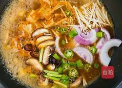 Illustration of making Korean miso soup 9