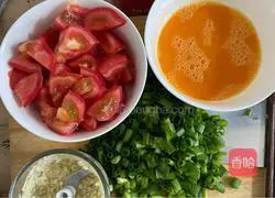 Illustration of how to make tomato and egg noodles 2