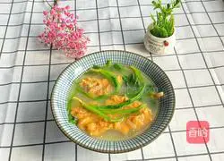 Illustration of how to make spinach and egg soup 8