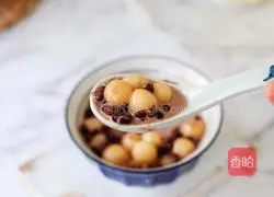 Illustration of how to make milk-flavored red bean balls 14