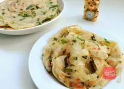 Illustration of how to make olive oil chive pancake 20