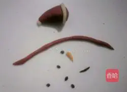 Snowman Illustration of how to make lollipop steamed buns 12