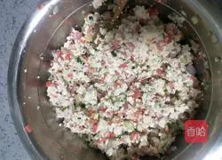 Illustration of how to make tofu and mixed vegetable cakes 8