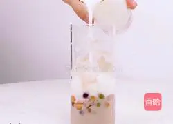 Home version of the same drink as Heytea - Illustration of how to make taro mud Bobo Ice 6