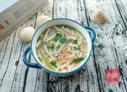 Illustration of making mushroom, hibiscus and egg soup 13