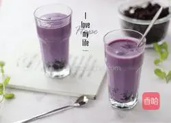Illustration of how to make milky purple sweet potato and blood glutinous rice paste 11