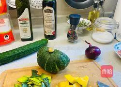 Illustration of how to make pan-fried lamb chops with roasted pumpkin with thyme 3