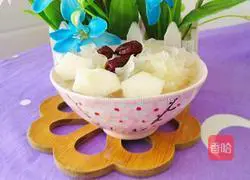 Illustration of how to make yam, red dates and white fungus soup 12