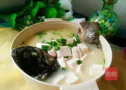 Illustration of how to make crucian carp tofu soup 8