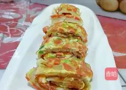 Illustration of how to make egg hand cakes 11