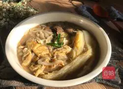 Illustration of how to make egg and pork liver noodles 14