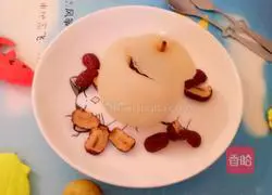 Illustration of how to make white fungus stewed with rock sugar and snow pear 10