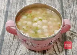 Illustration of how to make sweet and sour pearl noodles (baby food) 15