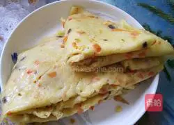 Illustration of how to make radish beef egg pancake 11