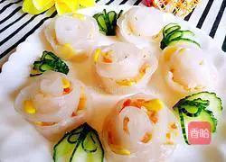 Rose Shrimp Dumplings Recipe Illustration 1