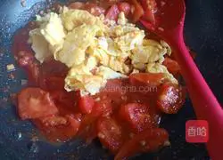 Illustration of how to make tomato and egg noodles 8