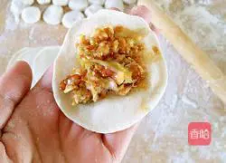 Illustration of how to make pork and cabbage dumplings 17