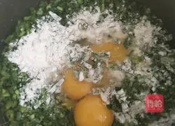 Illustration of home-style chive egg pancake 2