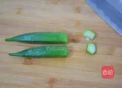  Illustration of how to make okra thick egg roast 2