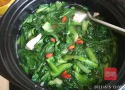 Illustration of how to make cabbage, wolfberry and tofu soup 15