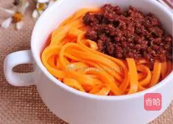 Illustration of how to make colorful noodles 1