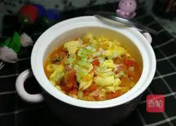 Illustration of how to make tomato and egg noodles 10