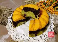 Illustration of how to make three-color hair cake 13