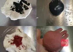 Illustration of how to make Peppa Pig kidney bean buns 4