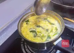 Illustration of how to make sea rice and egg soup with sea rice and eggs (quick soup ready in five minutes) 6