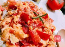 Illustration of how to make tomatoes, scrambled eggs and braised pasta 6