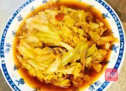 Illustration of how to make cabbage in dry pot 7